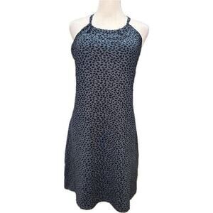 Eddie Bauer Women's Blue & Black Print‎ Sleeveless Racerback A-line Size small